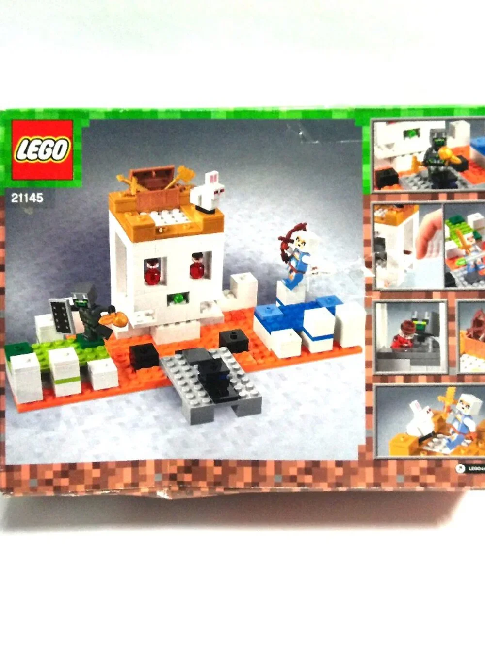 Lego Minecraft Building Toy 198 Pcs. Skull Arena NEW in Sealed Damaged Box 21145